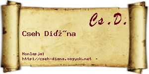 Cseh Diána névjegykártya