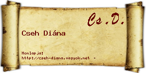 Cseh Diána névjegykártya