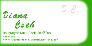 diana cseh business card